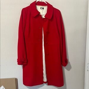 J. Crew Women's Red-Pink Pea Coat